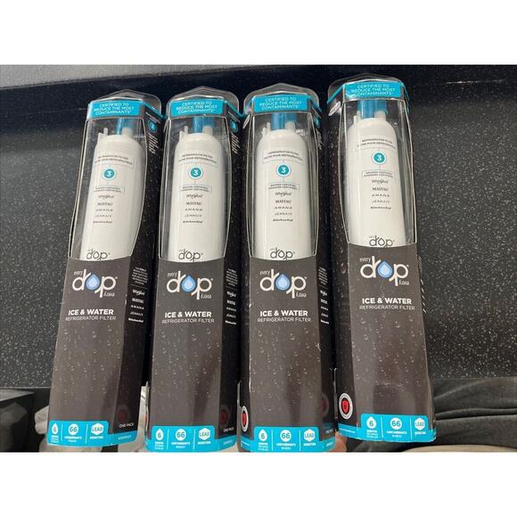 Lot of 4 EveryDrop Ice & Water Refrigerator Filter No# 3 New in Box - Picture 1 of 3